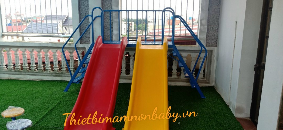 Thang leo cầu trượt đôi BB-578