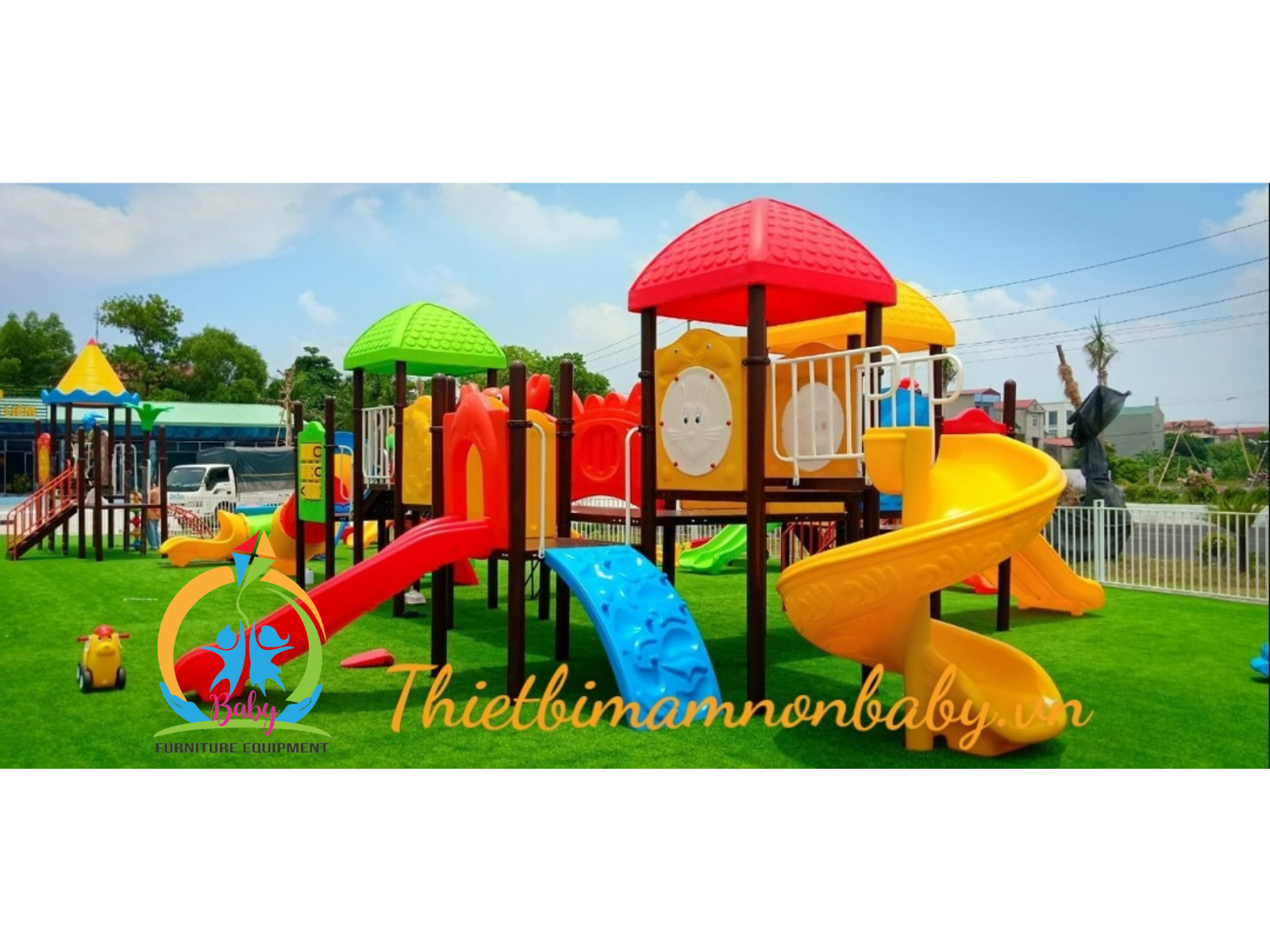 Nhà Liên Hoàn Cầu Trượt BB-455