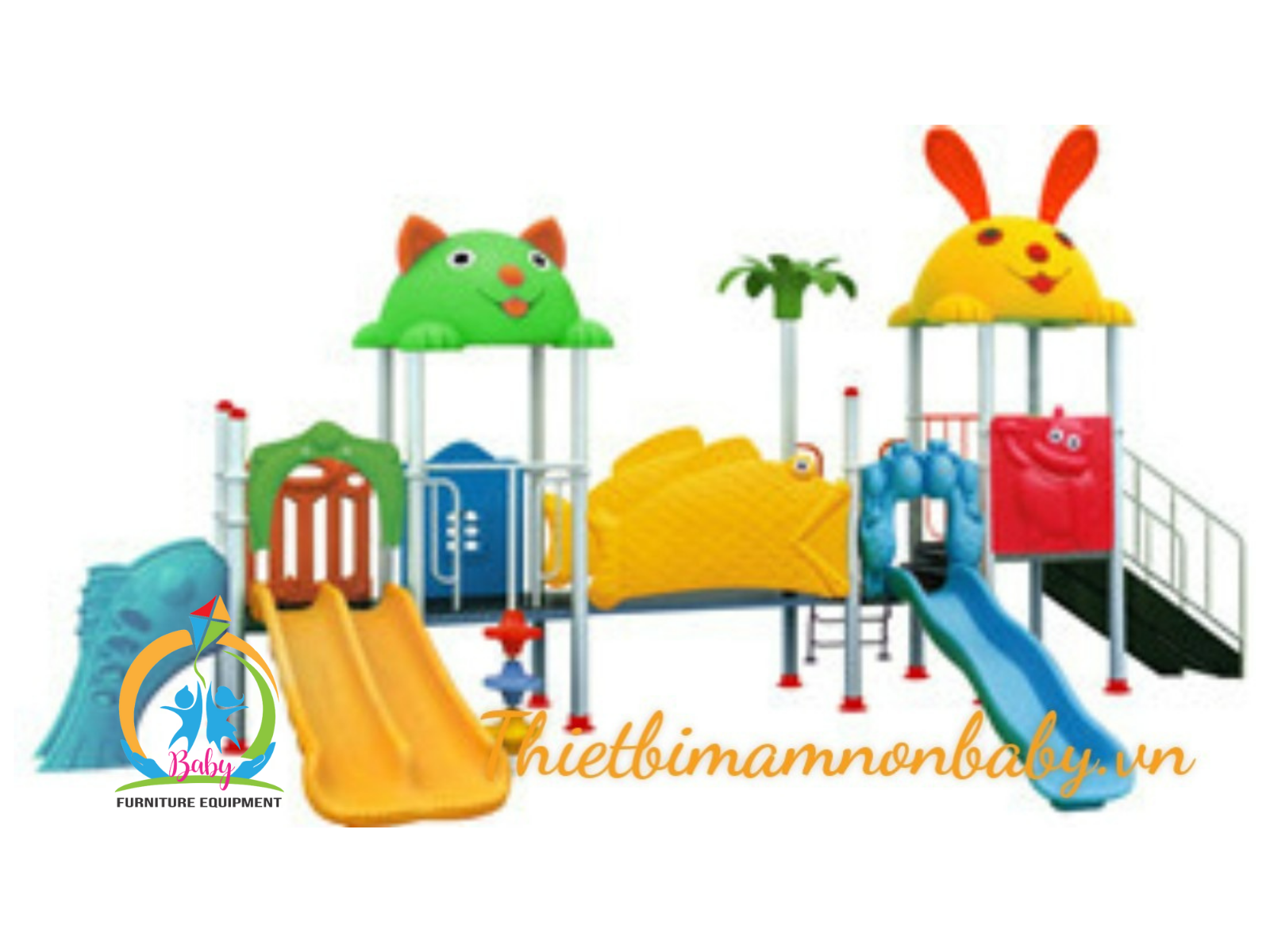 Nhà Liên Hoàn Cầu Trượt BB-407