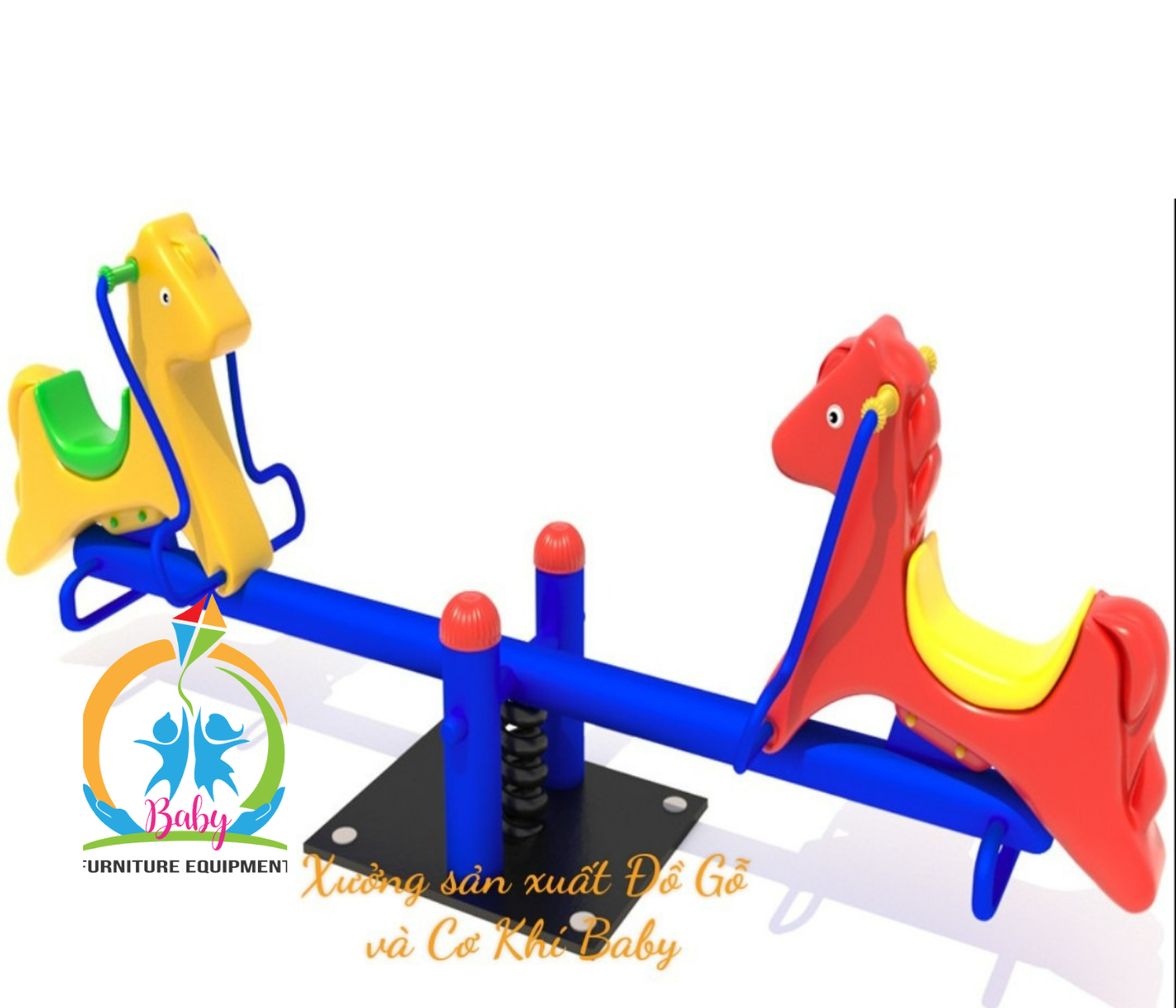 Bập Bênh Đòn 2 Con Ngựa BB-026