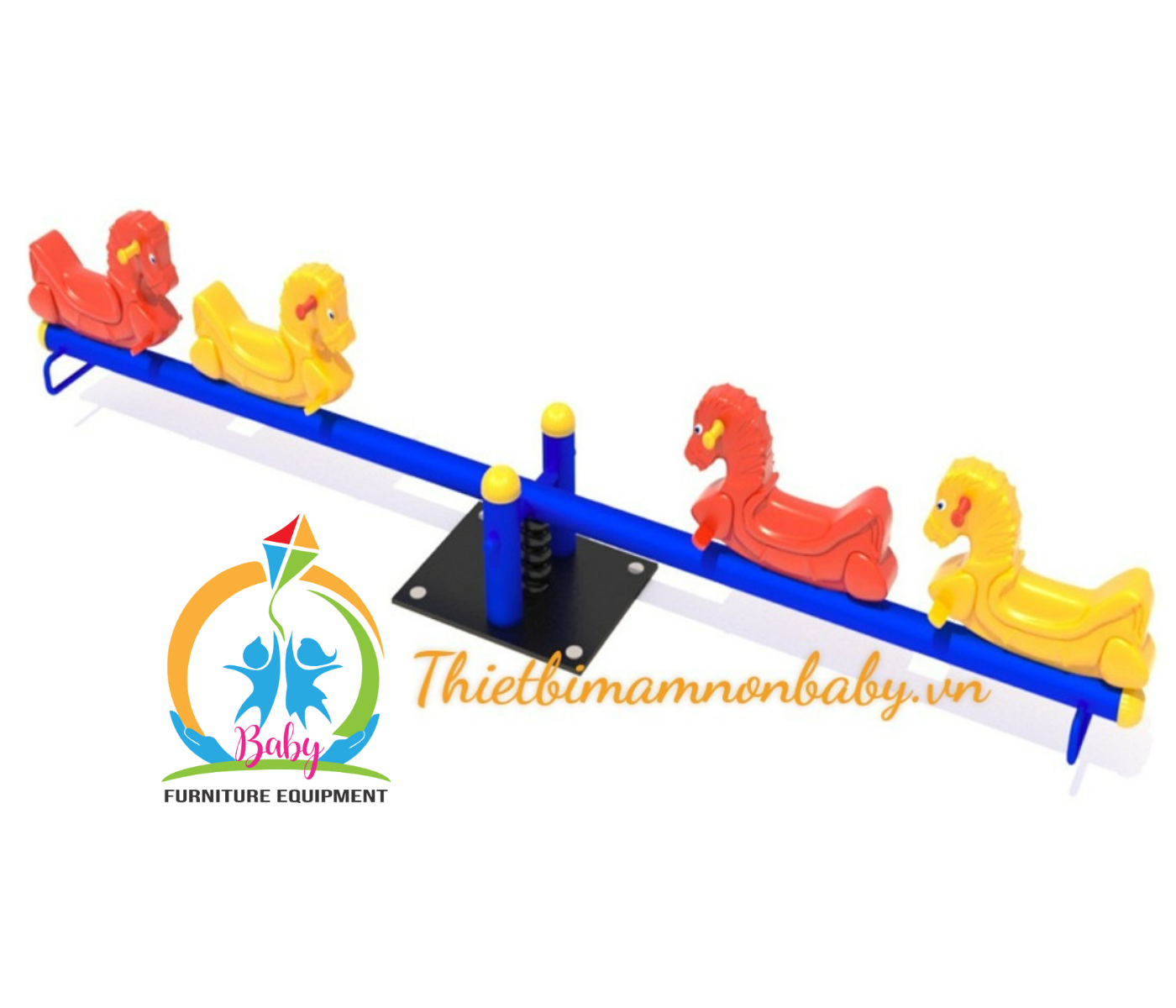Bập Bênh 4 Ghế Con Ngựa BB-180