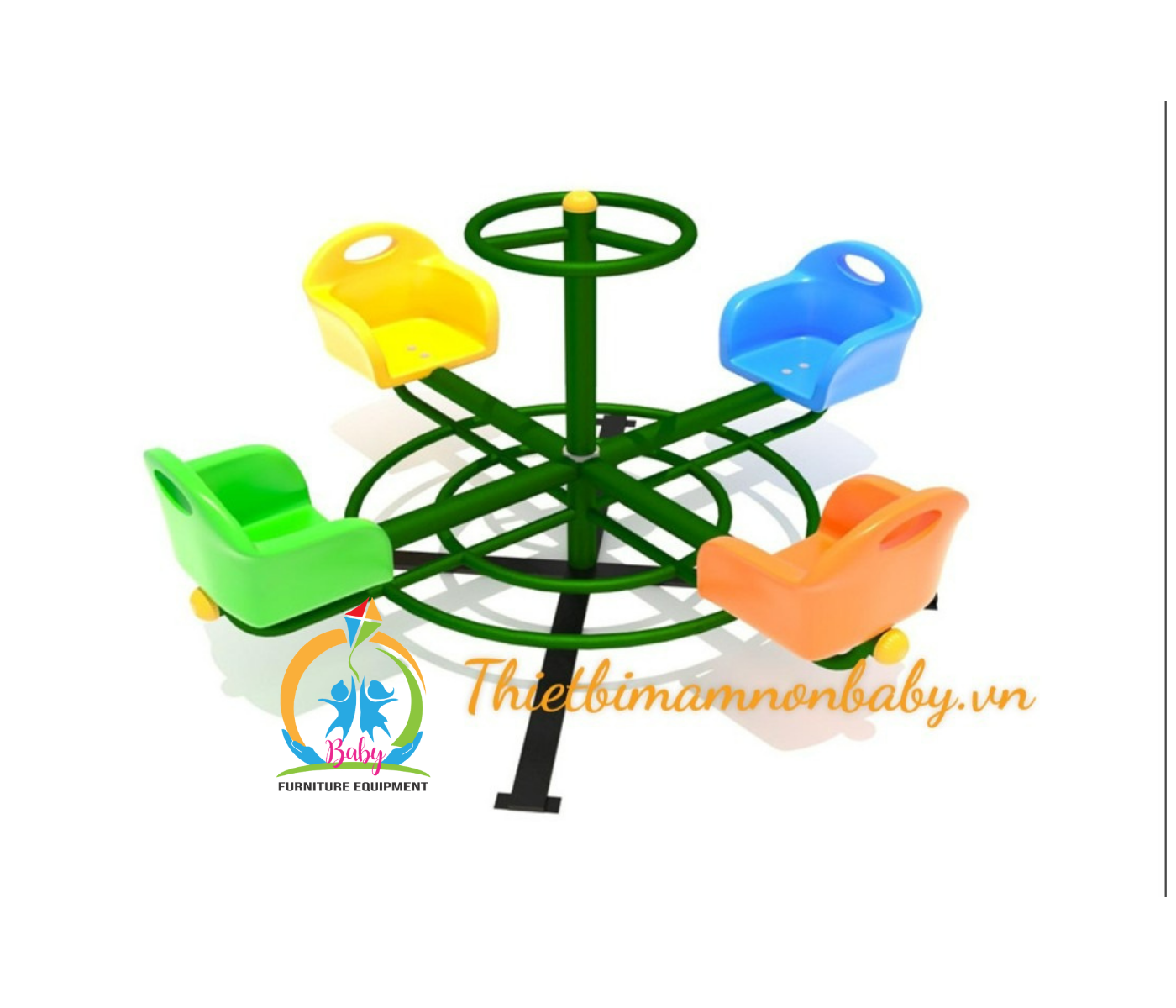 Đu quay 4 ghế nhựa đúc BB-620