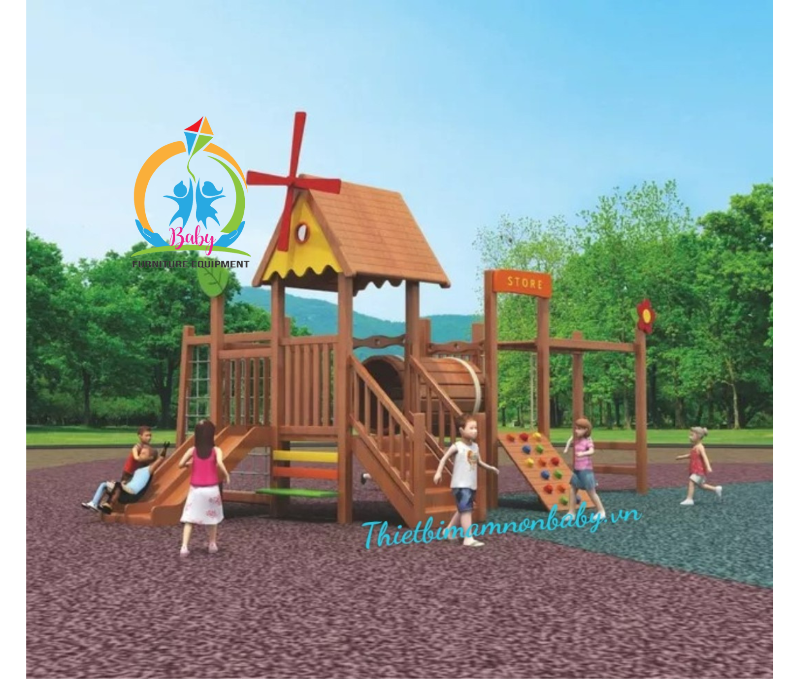 Nhà Liên Hoàn Gỗ BB_1050